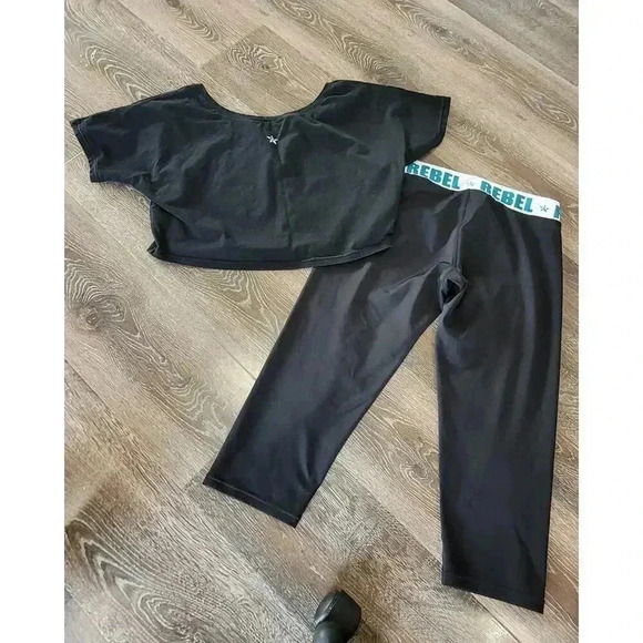 Rebel Athletic Crop shirt and leggings size AL gymnastic and dance #7 - Picture 2 of 4